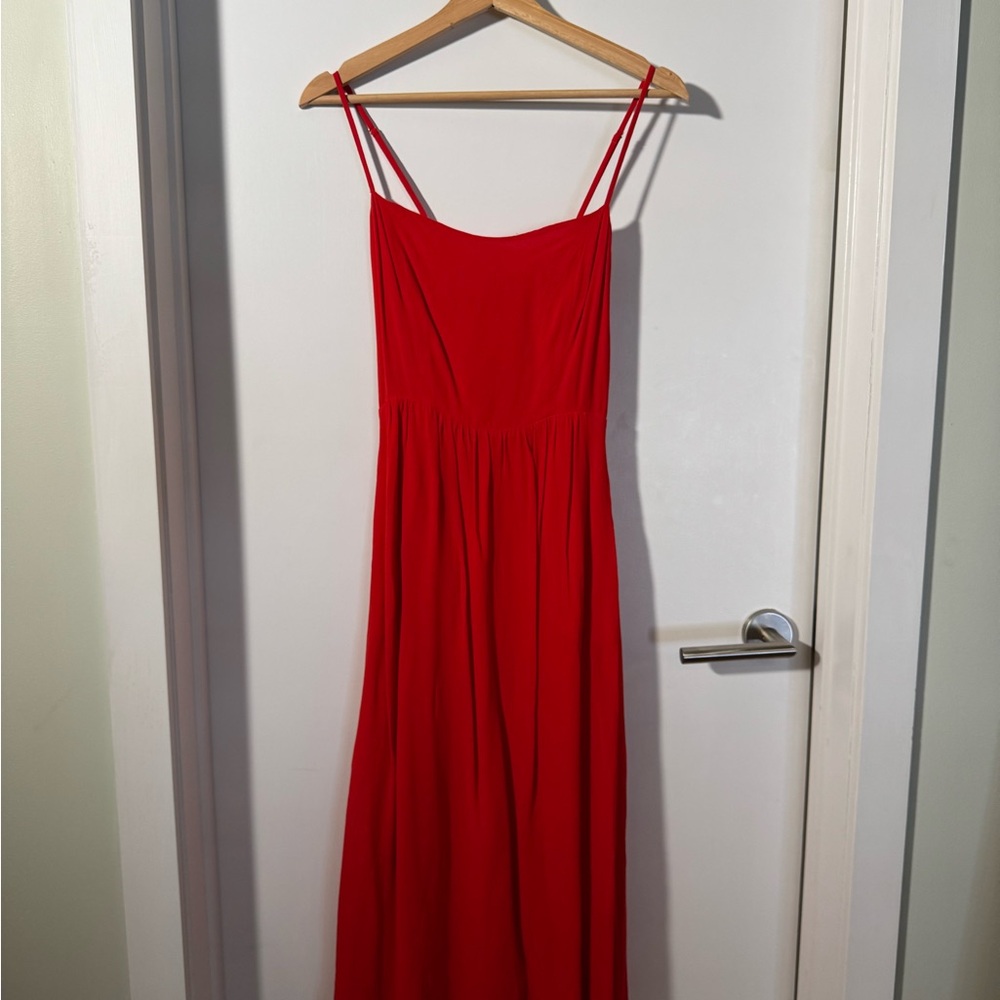Reformation red midi dress